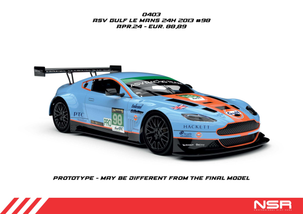 NSR ASV GT3 LeMans 24H 2013 Nr.99 , NSR 0403 AW